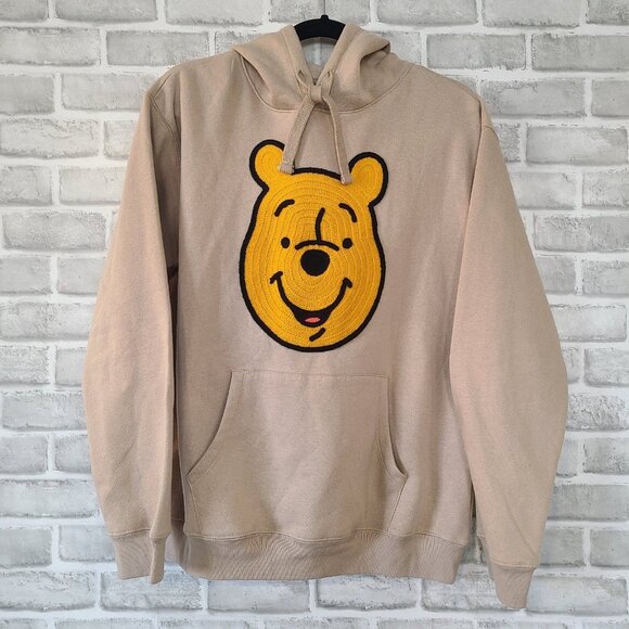 Disney Winnie The Pooh Embroidered Hoodie Sweatshirt Womens Large NEW Soft Cozy - Picture 1 of 7